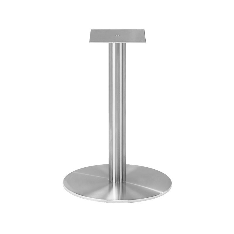 Tischgestell Höhe 720mm (Sitztischgestell), einsäulig, Standrohr rund, für Tischplatte Ø800mm, Edelstahl