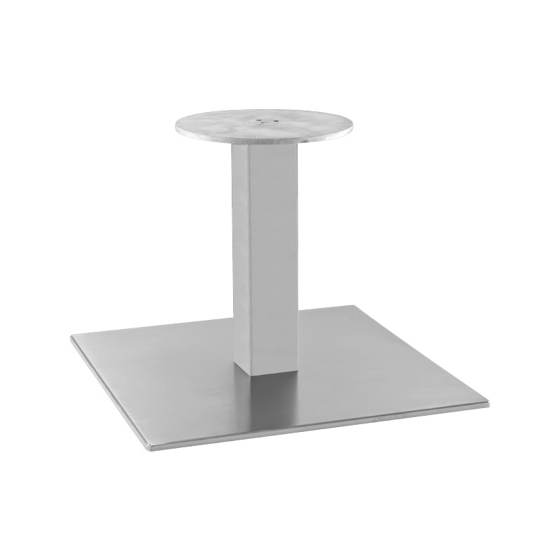 Tischgestell Höhe 450mm (Couchtischgestell), einsäulig, Standrohr quadratisch, für Tischplatte LxB:1500x1500mm, Stahl roh