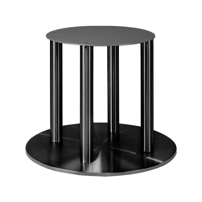 Tischgestell Höhe 720mm (Sitztischgestell), 4-säulig, Standrohr rund, für Tischplatte Ø1750mm, Stahl RAL 9005 (schwarz)