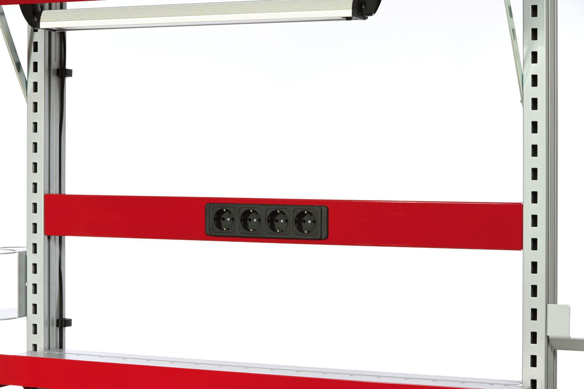 SYSTEM FLEX, Installationsleiste, BxTxH: 800x30x80mm, 4-fach Steckdose, RAL3003