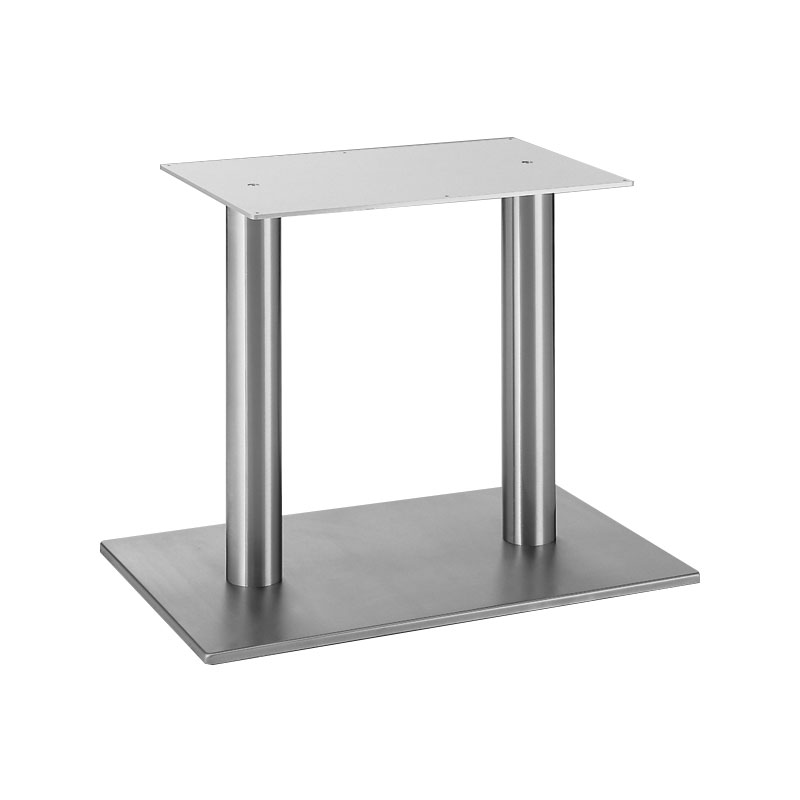 Tischgestell Höhe 1080mm (Stehtischgestell), 2-säulig, Standrohr rund, für Tischplatte LxB:1600x1000mm, Stahl verchromt