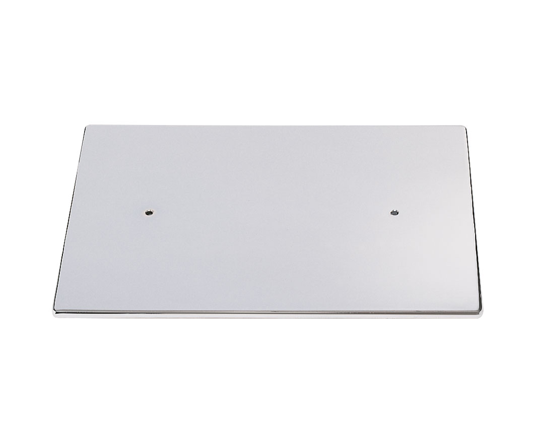 Cover plate 750x500mm, two-columned, chrome