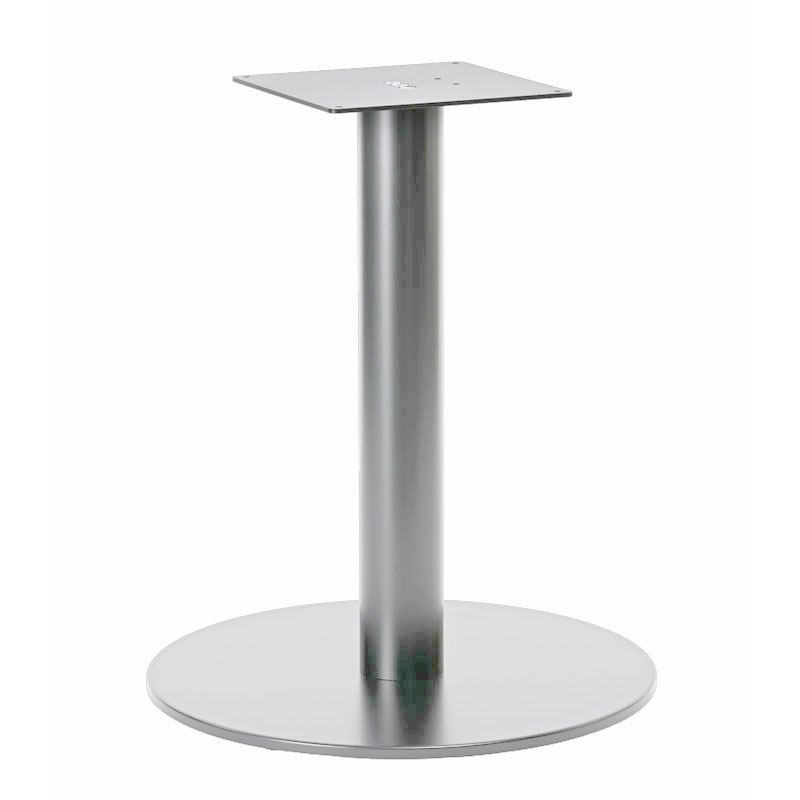 Tischgestell Höhe 720mm (Sitztischgestell), einsäulig, Standrohr rund, für Tischplatte Ø1000mm, Edelstahl