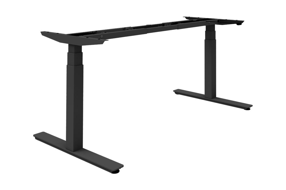 Table frame, electric, height from 675-1175mm - desk / 3-tier, RAL 9005