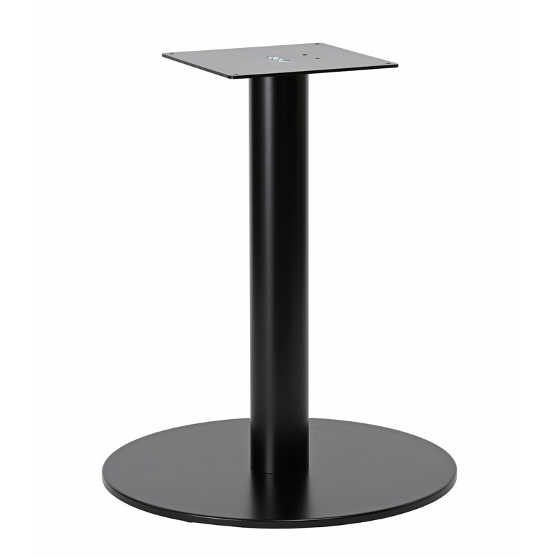 Tischgestell Höhe 1080mm (Stehtischgestell), einsäulig, Standrohr rund, für Tischplatte Ø1000mm, Stahl verchromt