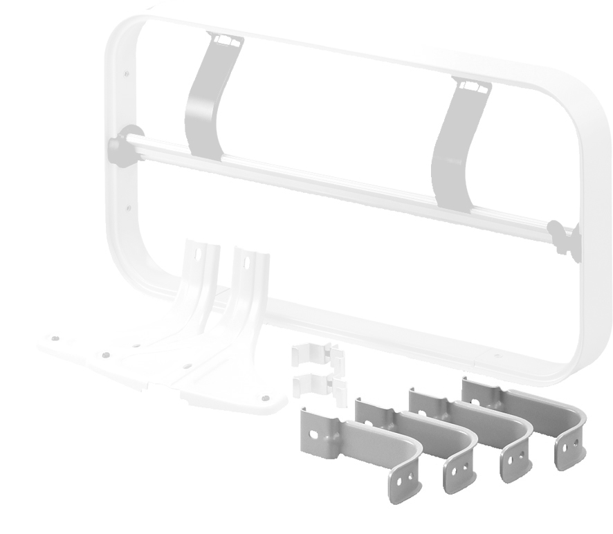 STANDARD, wall brackets for wall dispenser, one set = 4 pcs