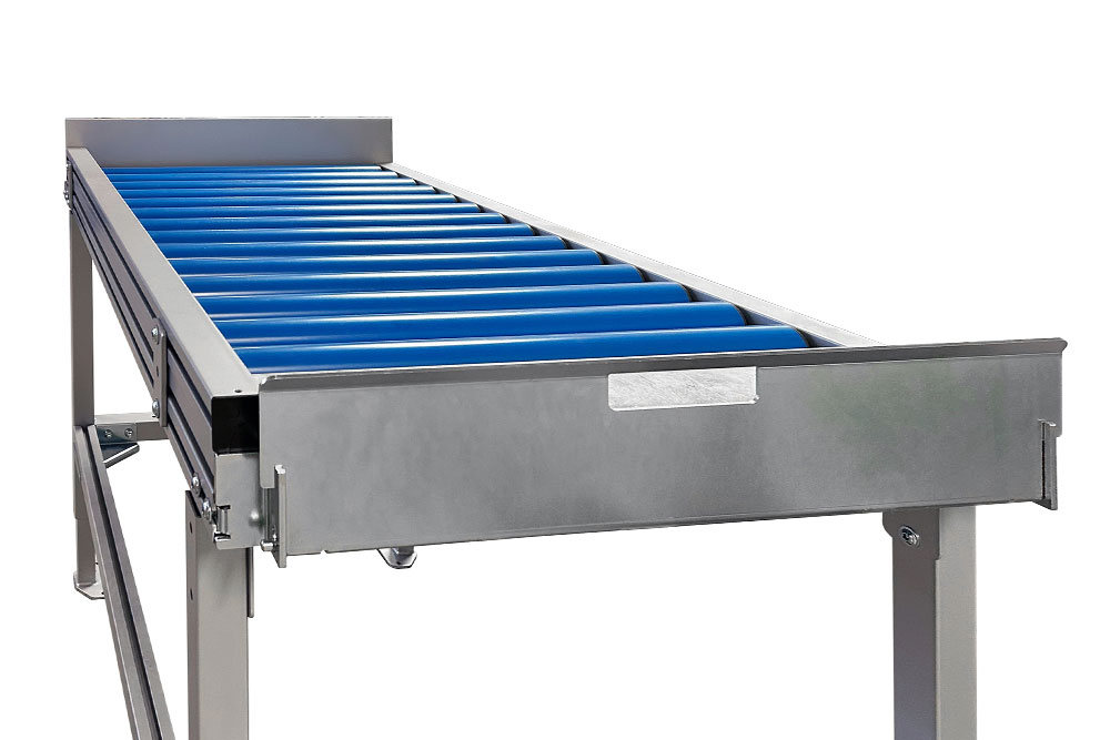 Endanschlag klappbar für Rollenbahntische mit Bahnbreite 600 mm