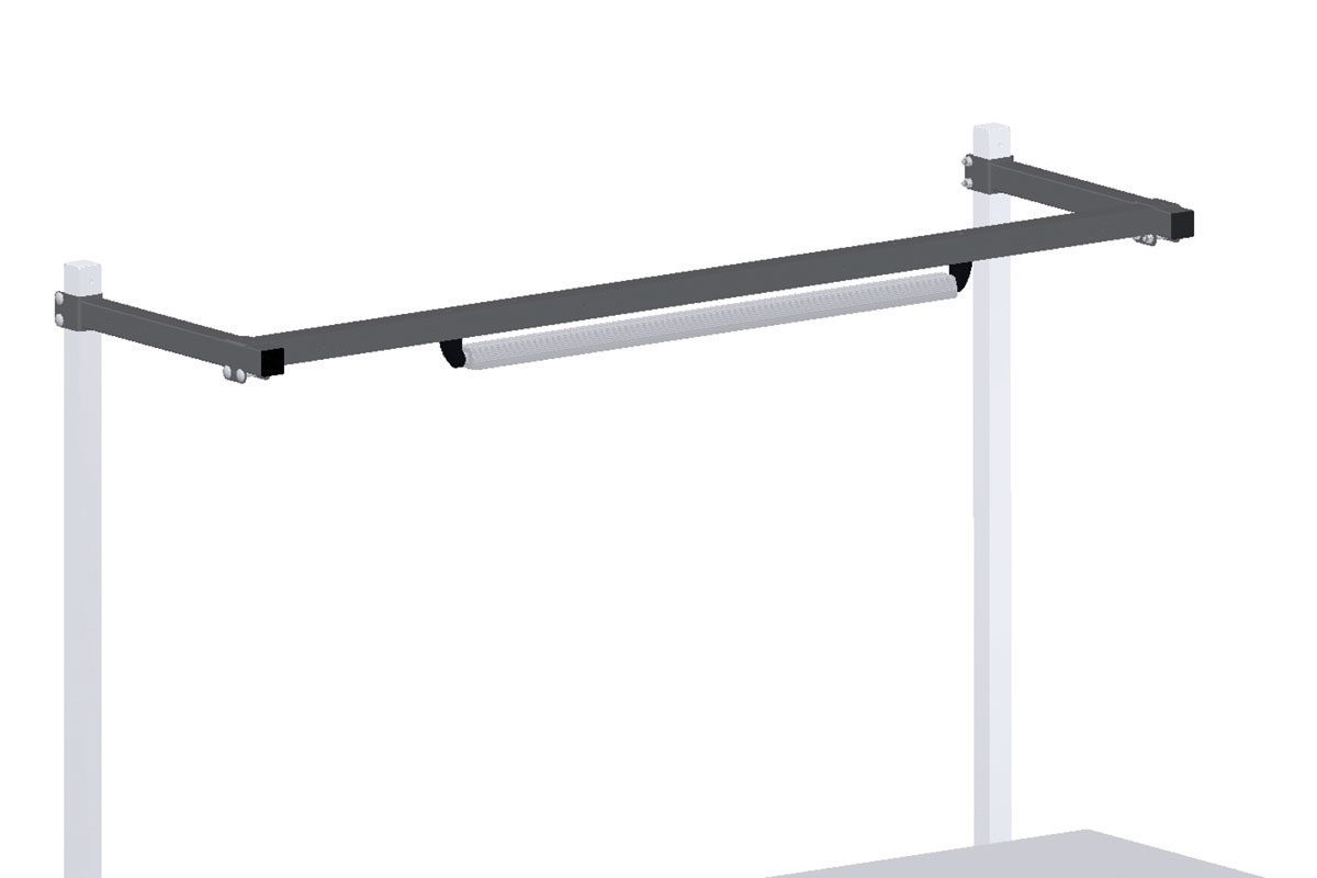 SYSTEM 2000, Holder for workplace lightings, WxDxH:1145x455x40mm