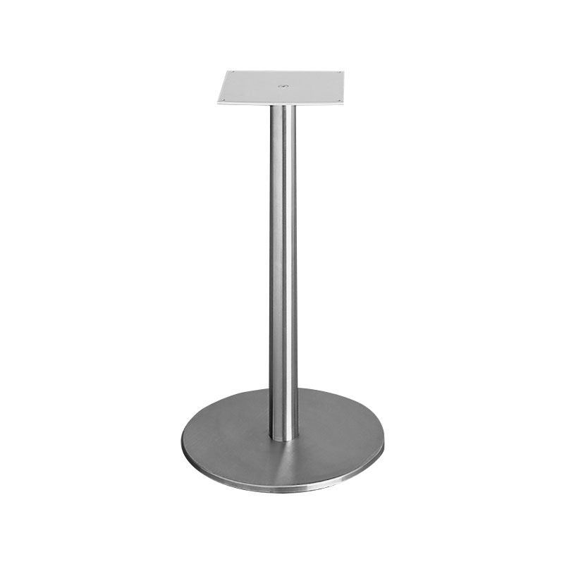 Tischgestell Höhe 450mm (Couchtischgestell), einsäulig, Standrohr rund, für Tischplatte Ø500mm, Edelstahl