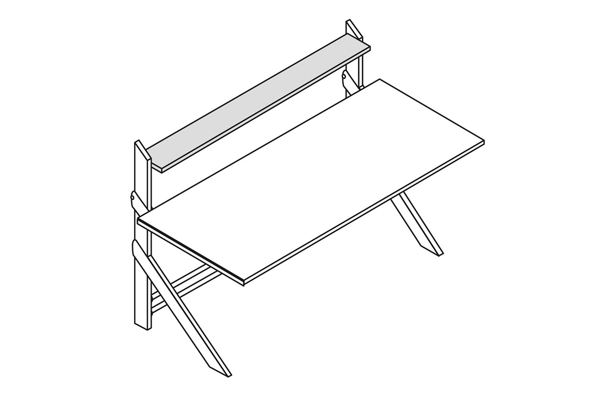 MODUL 5000, storage shelf, WxD: 1705x295mm
