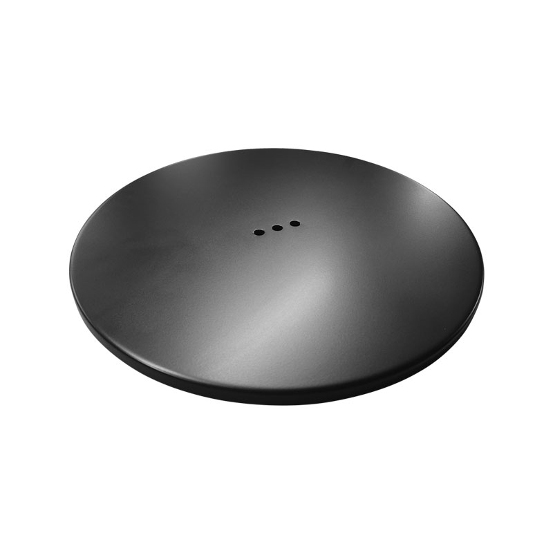 Abdeckblech Ø950mm, einsäulig LK85, mitte Ø60mm, RAL 9006 weißaluminium