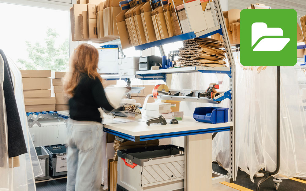 Bildersammlung System Flex von Rocholz – flexible und modulare ergonomische Arbeitsplatzlösungen