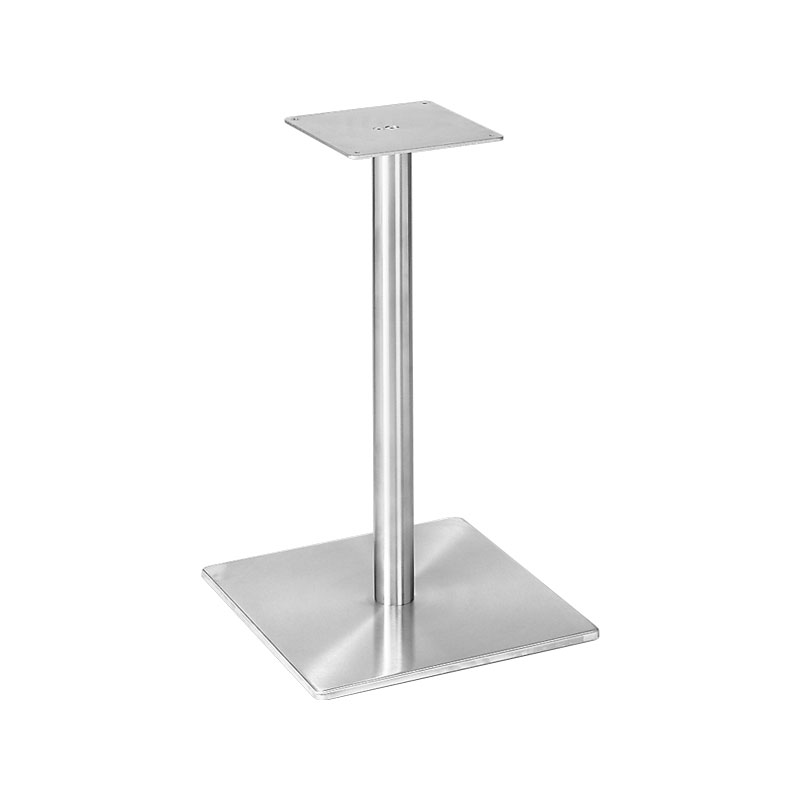 Table frame height 450mm (couch table frame), single-column, standpipe round, W.-top square, for tabletop 500x500 mm, steel raw