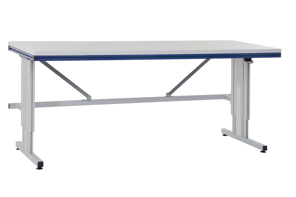 SYSTEM FLEX basic table with electric height adjustment, WxDxH: 1200x800x720-1120mm, RAL9006/5010