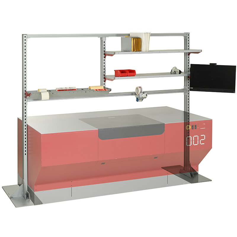 SYSTEM FLEX-Grundgestell für Ausgabeport, Breite 2.507 mm