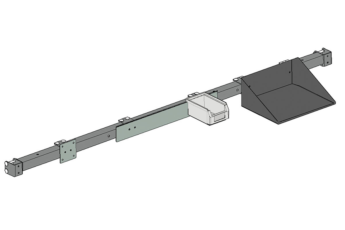SYSTEM 2000, Holder incl. 5 storage bins size 7