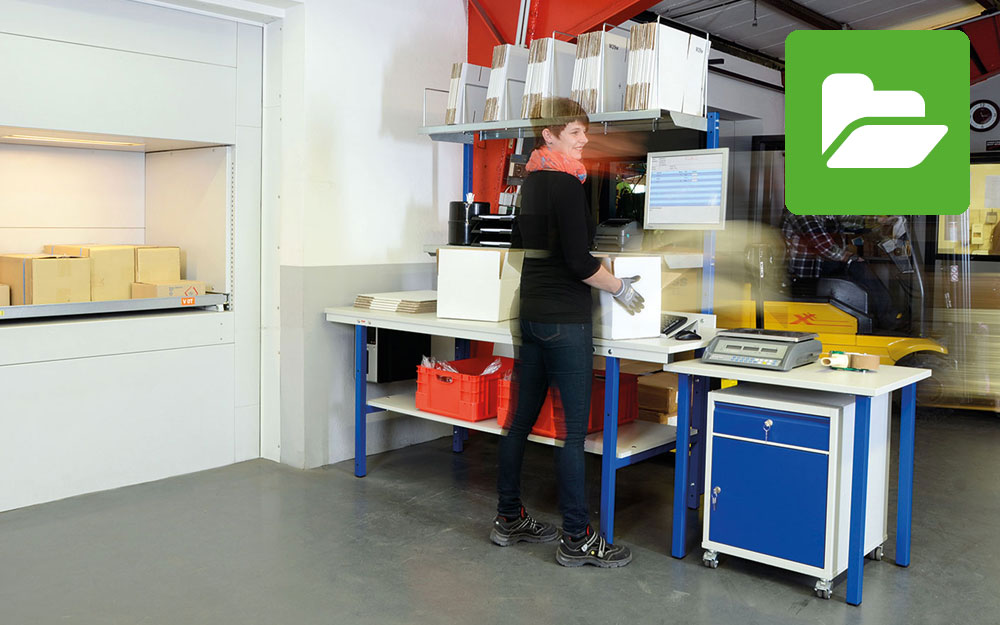 Bildersammlung System Basic von Rocholz – grundlegende ergonomische Arbeitsplatzlösungen