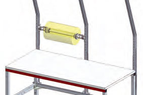 SYSTEM FLEX, Roll holder over the table for constructional parts 800 mm wide