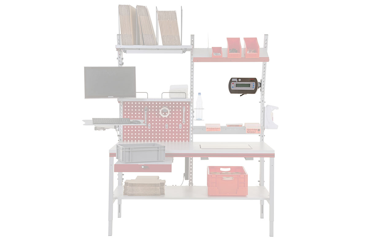 SYSTEM FLEX, holder for scale display unit with swivel arm 1x325mm