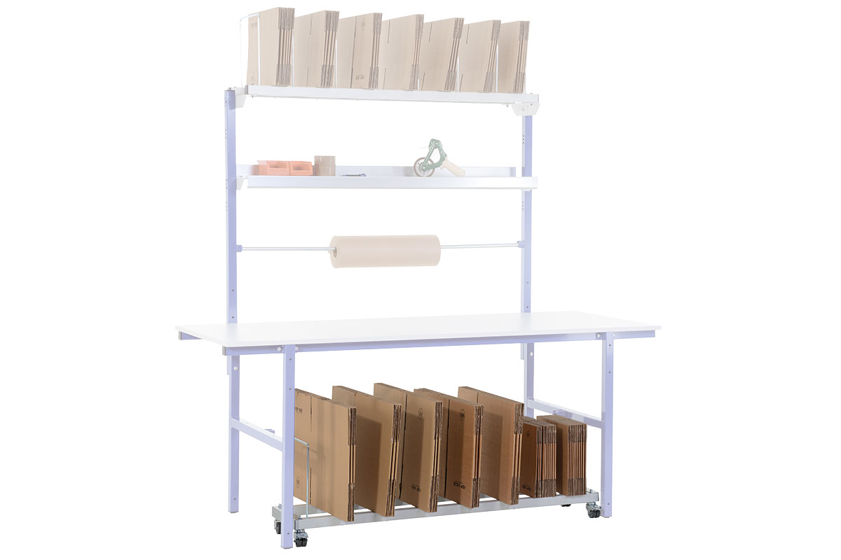 SYSTEM BASIC, under-table carton storage rack , WxDxH: 1415x300x415mm