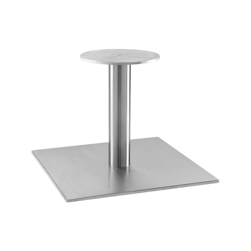 Tischgestell Höhe 450mm (Couchtischgestell), einsäulig, Standrohr rund, für Tischplatte LxB:1500x1500mm, Stahl roh
