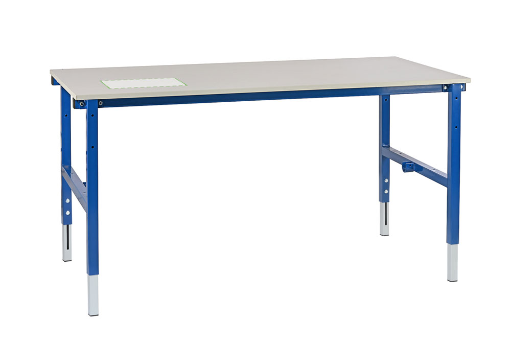 SYSTEM BASIC, height-adjustable packing and work table with scale cut-out, WxHxD: 2000x800x690-960mm
