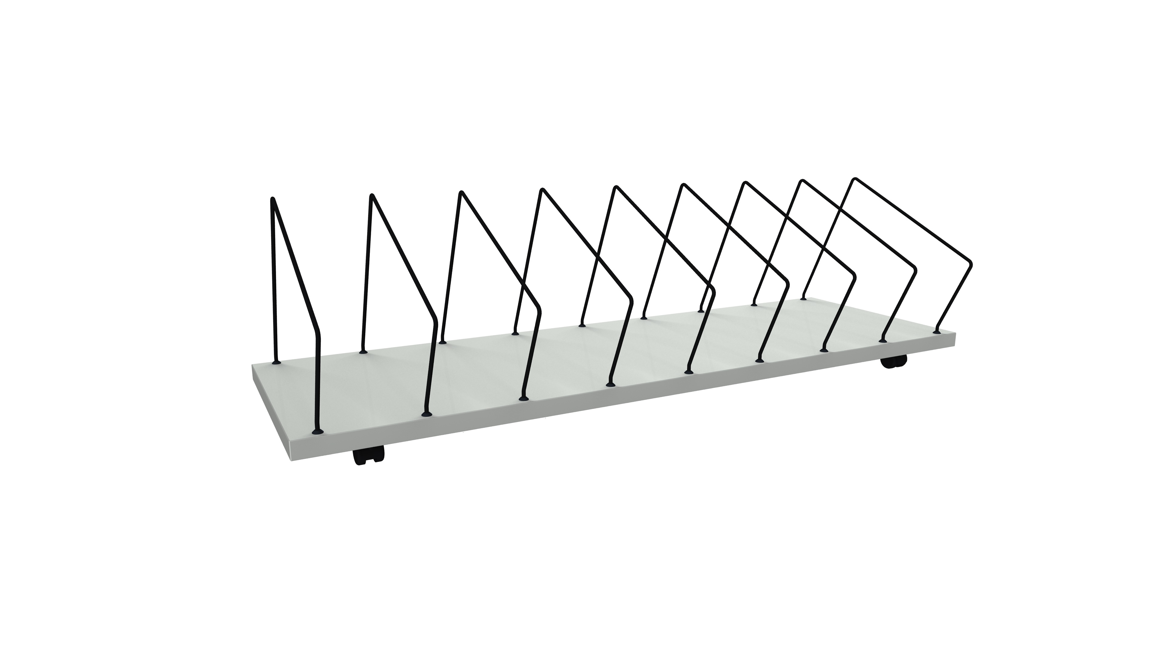 MODUL 5000, Untertischmagazin mobil, lang, BxTxH: 1705x550x480mm