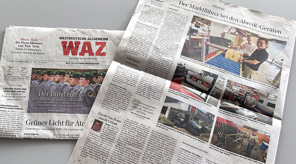 Press report in the WAZ newspaper dated 26 August 2025