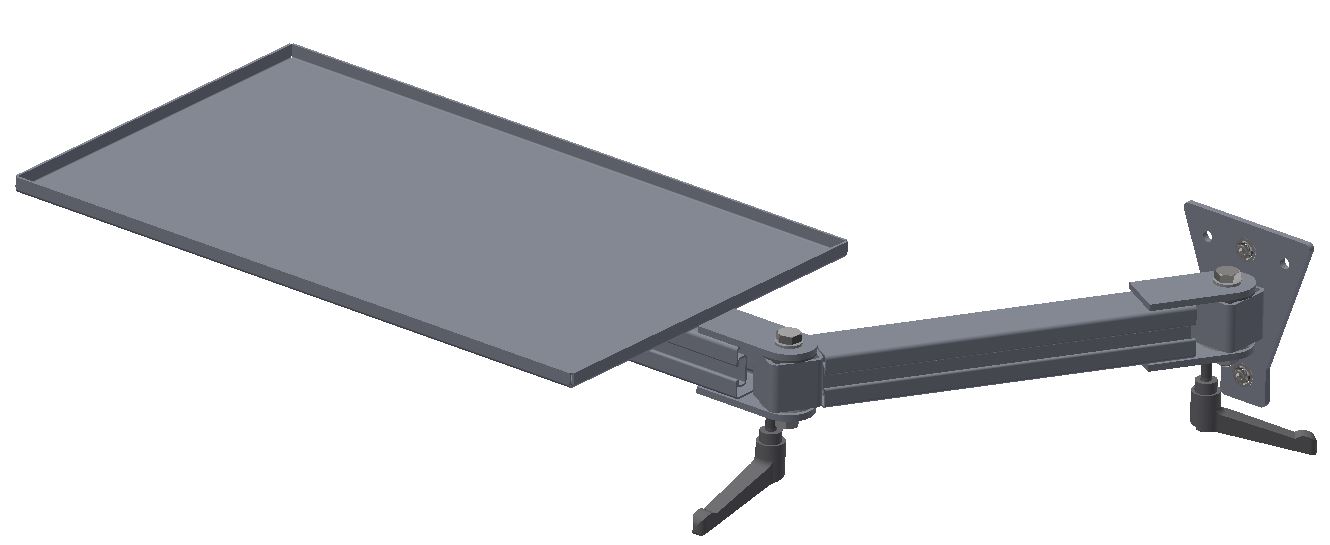 SYSTEM FLEX, Universal shelf with double folding arm