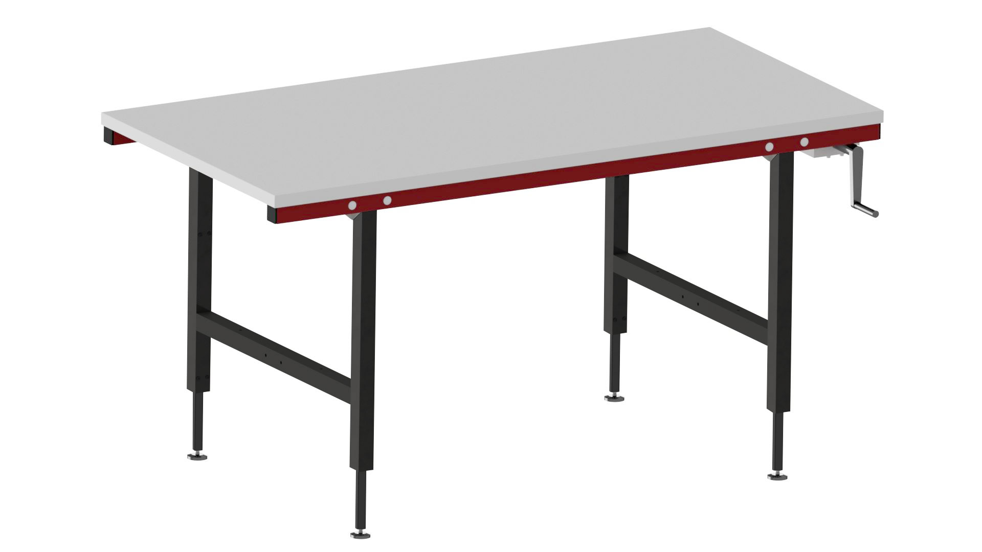 SYSTEM 2000, packing and work table, WxDxH: 1600x800x710-960mm, adjustable by crank