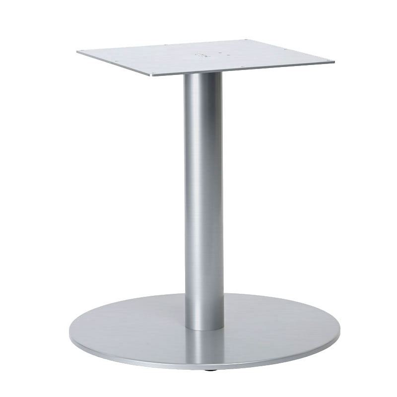 Tischgestell Höhe 450mm (Couchtischgestell), einsäulig, Standrohr rund, für Tischplatte Ø1300mm, Edelstahl
