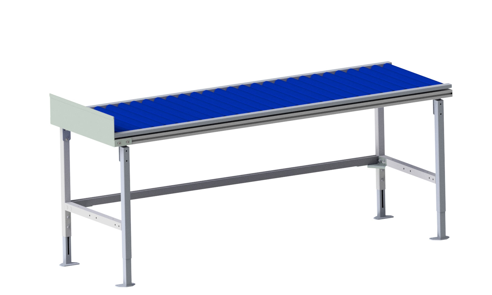 SYSTEM FLEX, End stop for roller track tables, WxDxH: 600x10x100mm