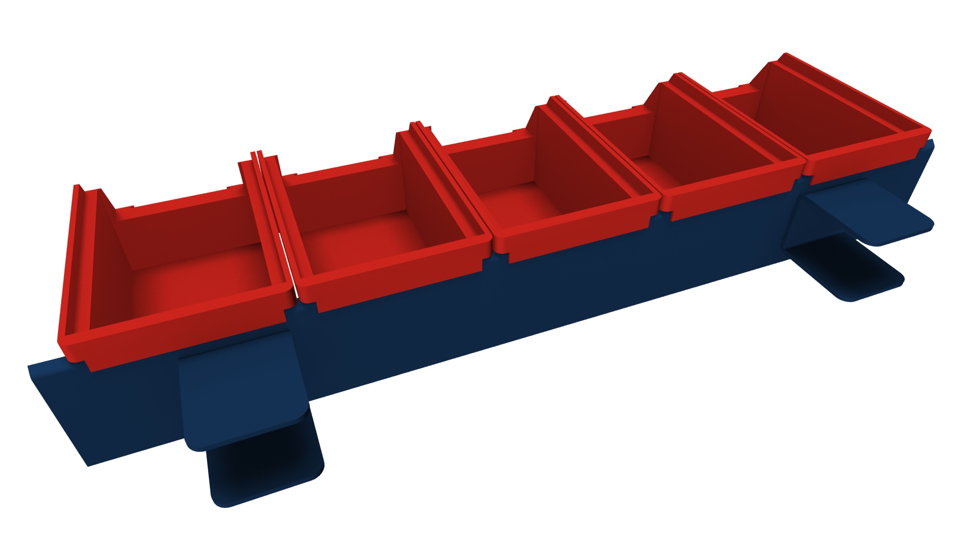 SYSTEM 2000, Holder incl. 5 storage bins size 7