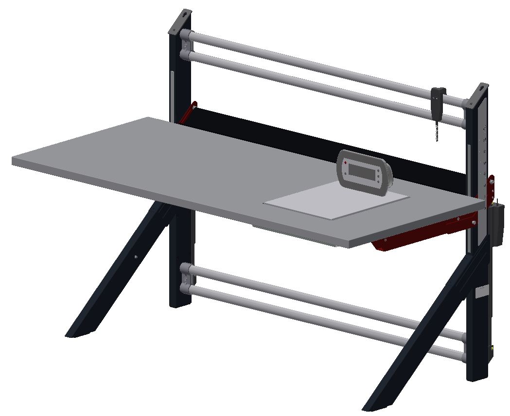 MODUL 5000 Packing and work table with scale, WxDxH: 2000x1040x1330mm, adjustable by motor