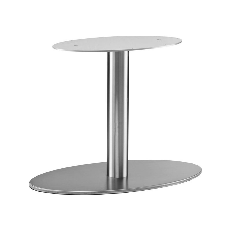 Tischgestell Höhe 450mm (Couchtischgestell), einsäulig, Standrohr rund, für Tischplatte LxB:1400x800mm, Stahl roh