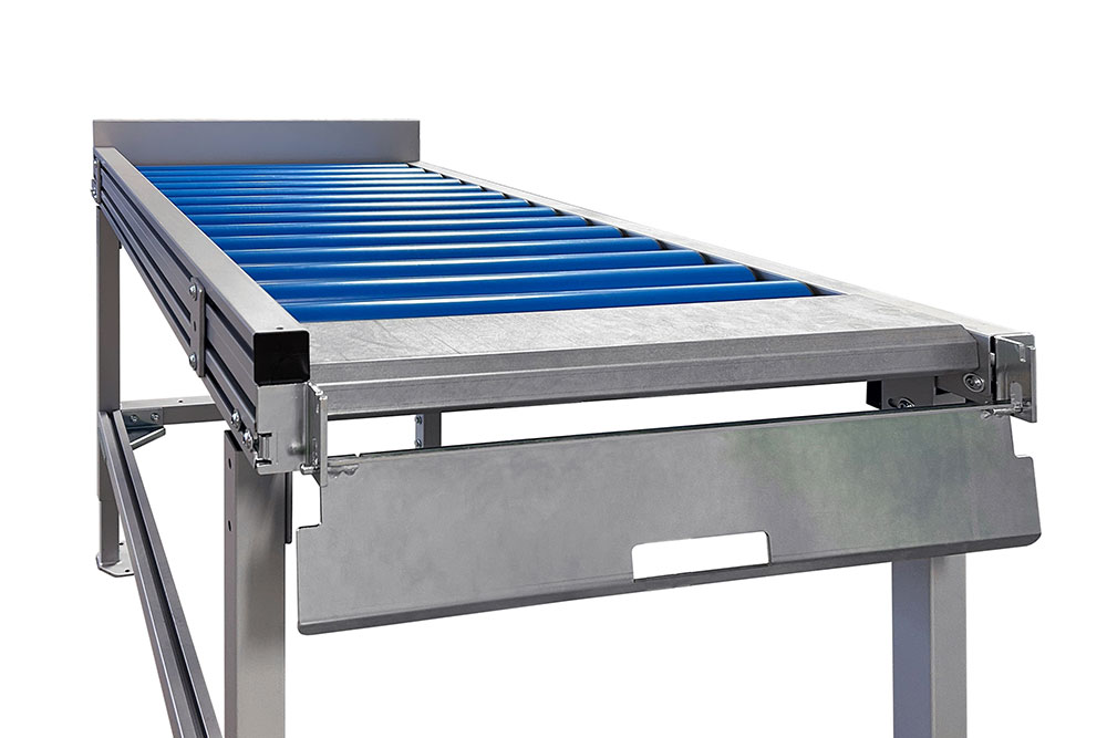 Endanschlag klappbar für Rollenbahntische mit Bahnbreite 600 mm