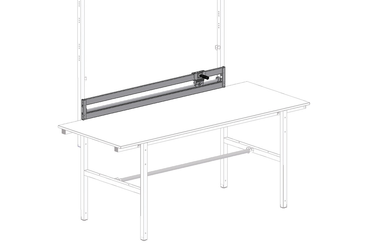 SYSTEM BASIC, Anbauschneidvorrichtung, BxTxH: 1500x157x183mm