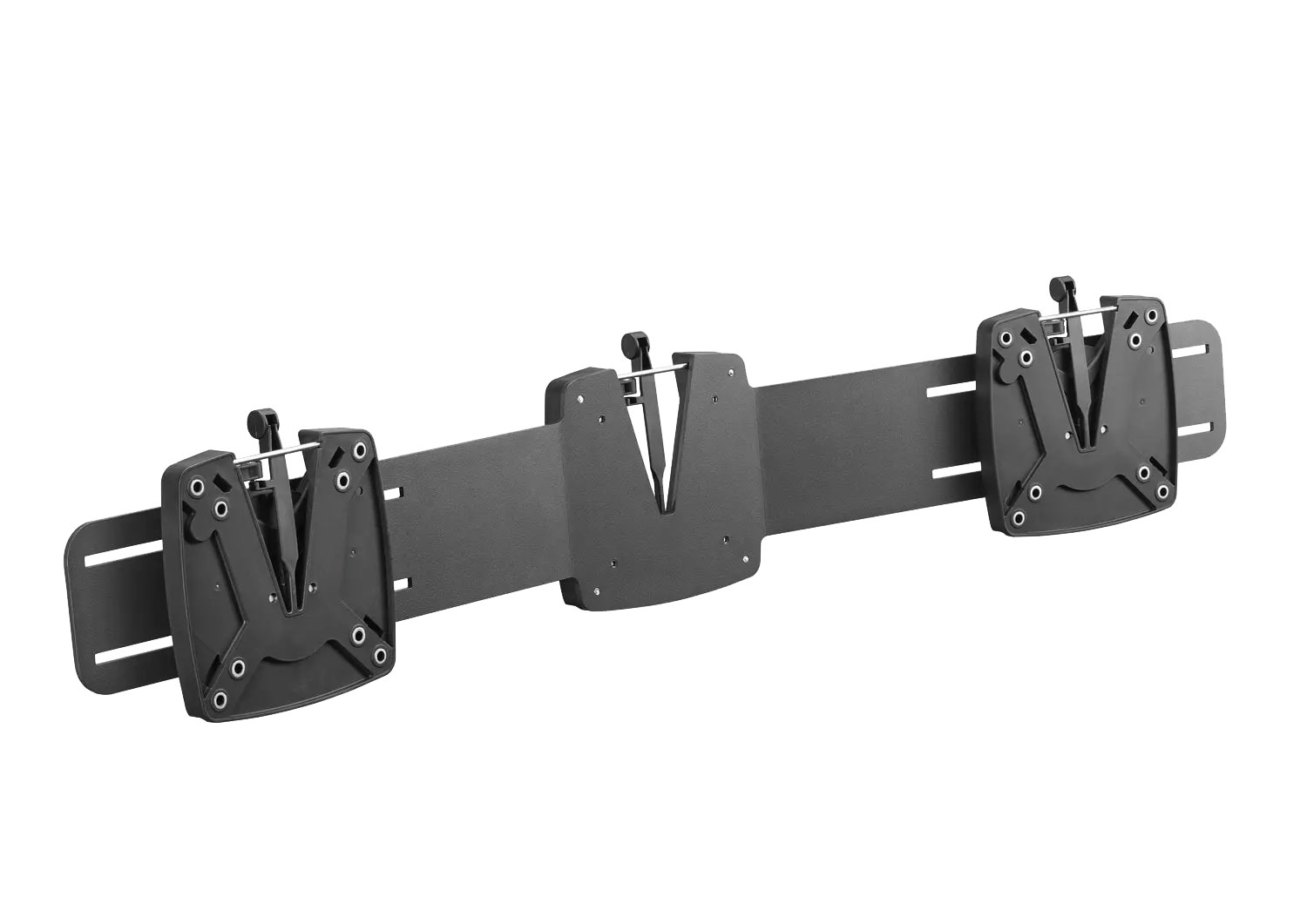 Dual monitor mount for monitor support arms