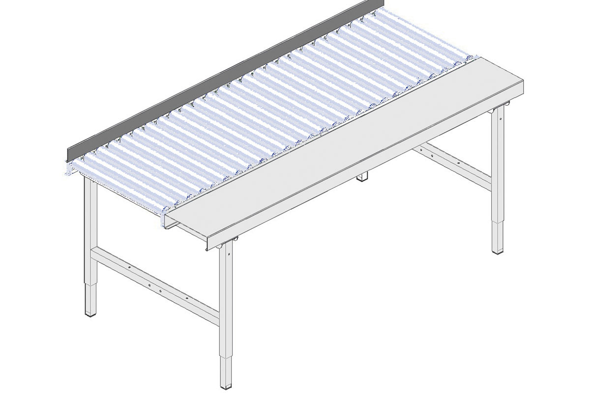 SYSTEM 2000, side guard for roller track table