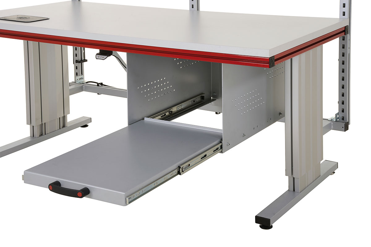 SYTEM FLEX, Untertisch-Auszugboden für Drucker, BxTxH: 460x755x563mm