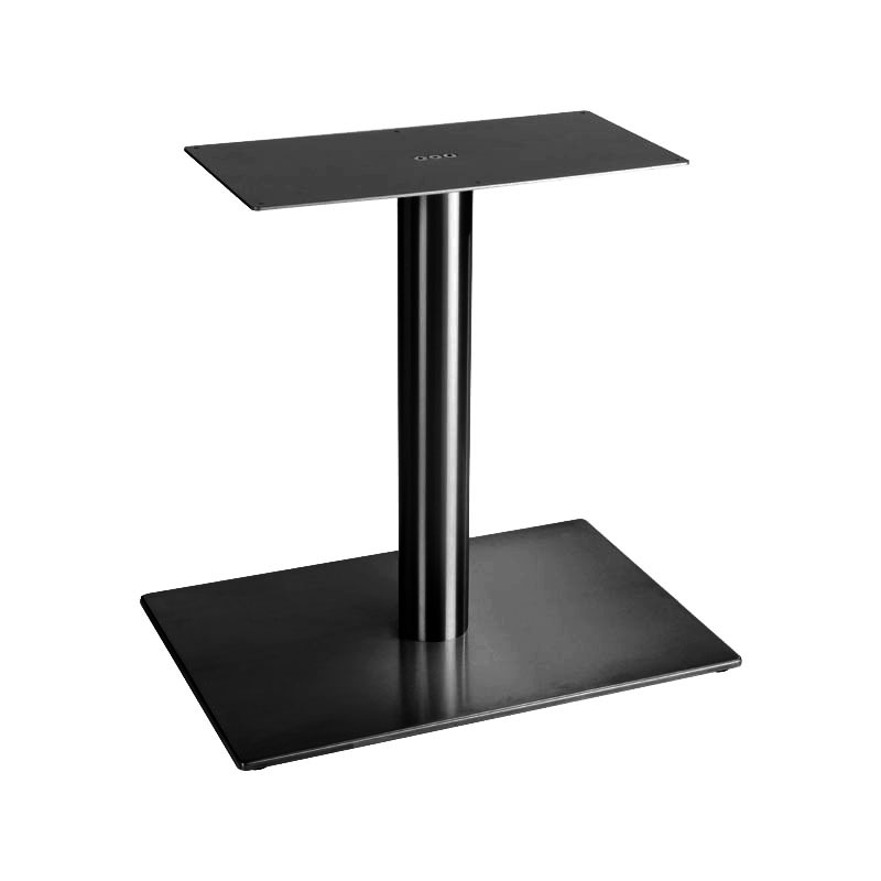 Tischgestell Höhe 720mm (Sitztischgestell), einsäulig, Standrohr rund, für Tischplatte LxB:1200x800mm, Stahl RAL 9005 (schwarz)