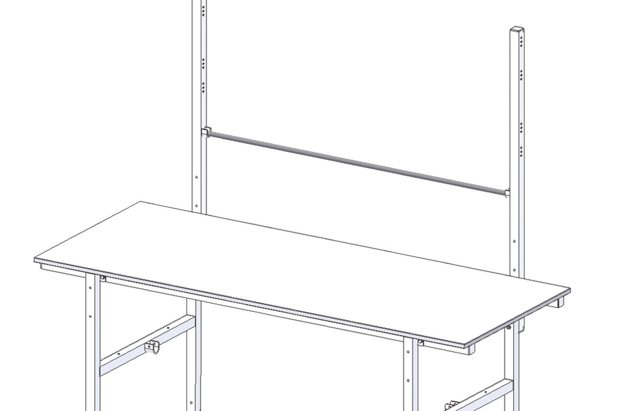 SYSTEM BASIC, Spindle between the uprights, L: 1425mm