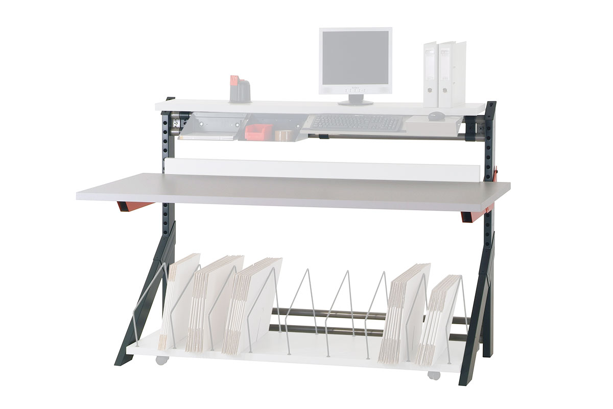MODUL 5000, Pack- und Arbeitstisch, BxTxH: 2000x1040x1330mm, elektrisch höhenverstellbar