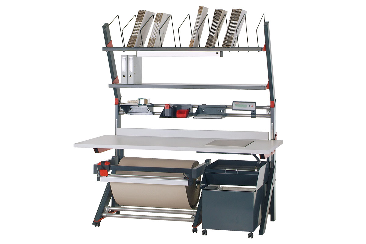MODUL 5000 Packing and work table with scale, WxDxH: 2000x1040x1330mm